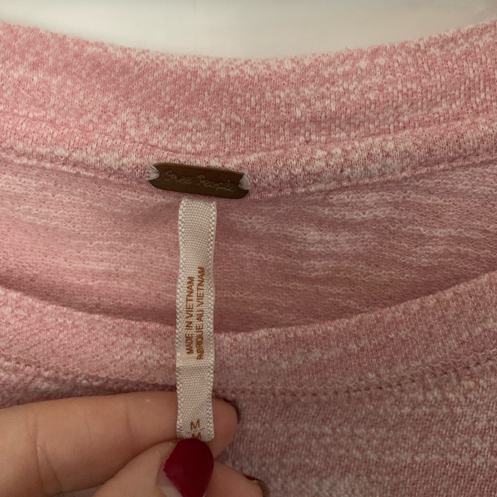 MAKE OFFER EUC FREE PEOPLE MARLED RUCHED SHIRT M - Picture 7 of 8